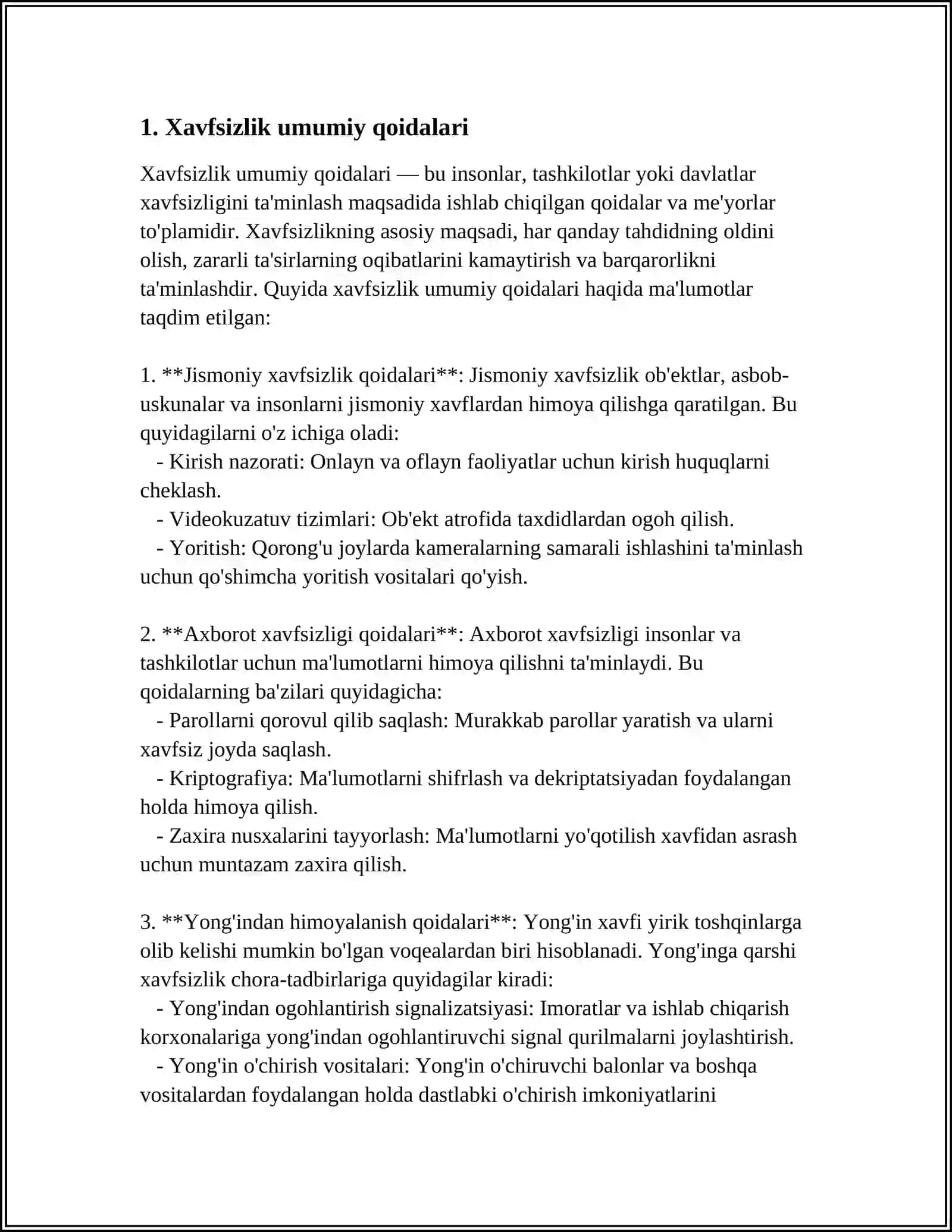 UMUMIY QOIDALAR 3