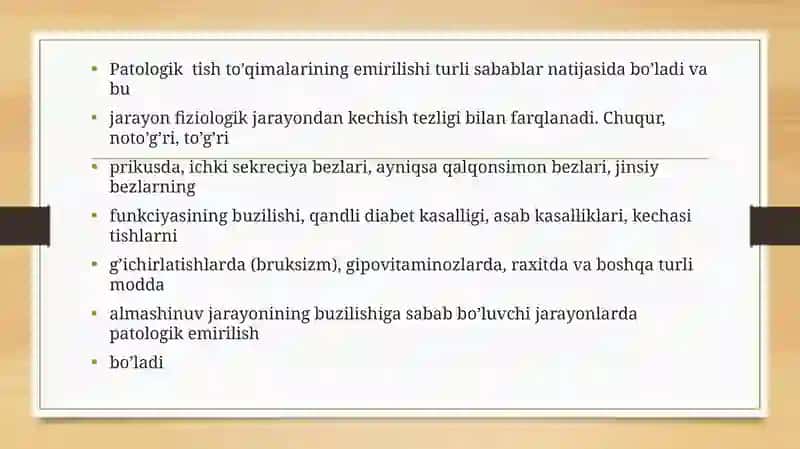 Tish qattiq to'qimasining fiziologik va patologik yemirilishi 3