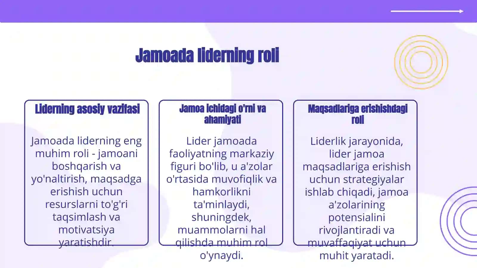 Jamoada liderning roli 3