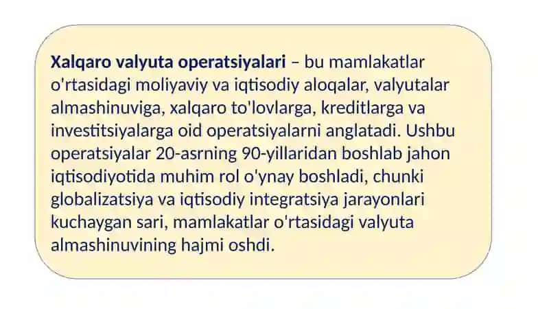 Xalqaro Valyuta Operatsiyalari 3