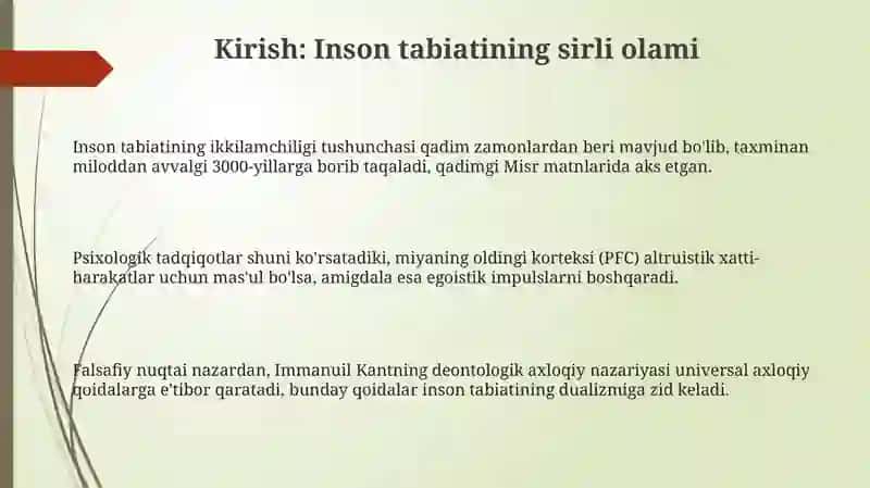 Inson tabiyatning ikkiyoqlamaligi 3