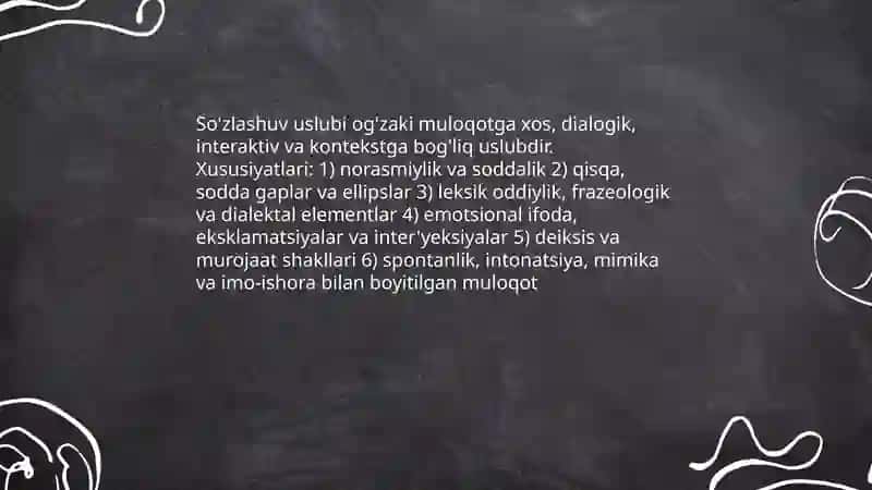 So'zlashuv uslubi va uning o'ziga xos xususiyatlari 3