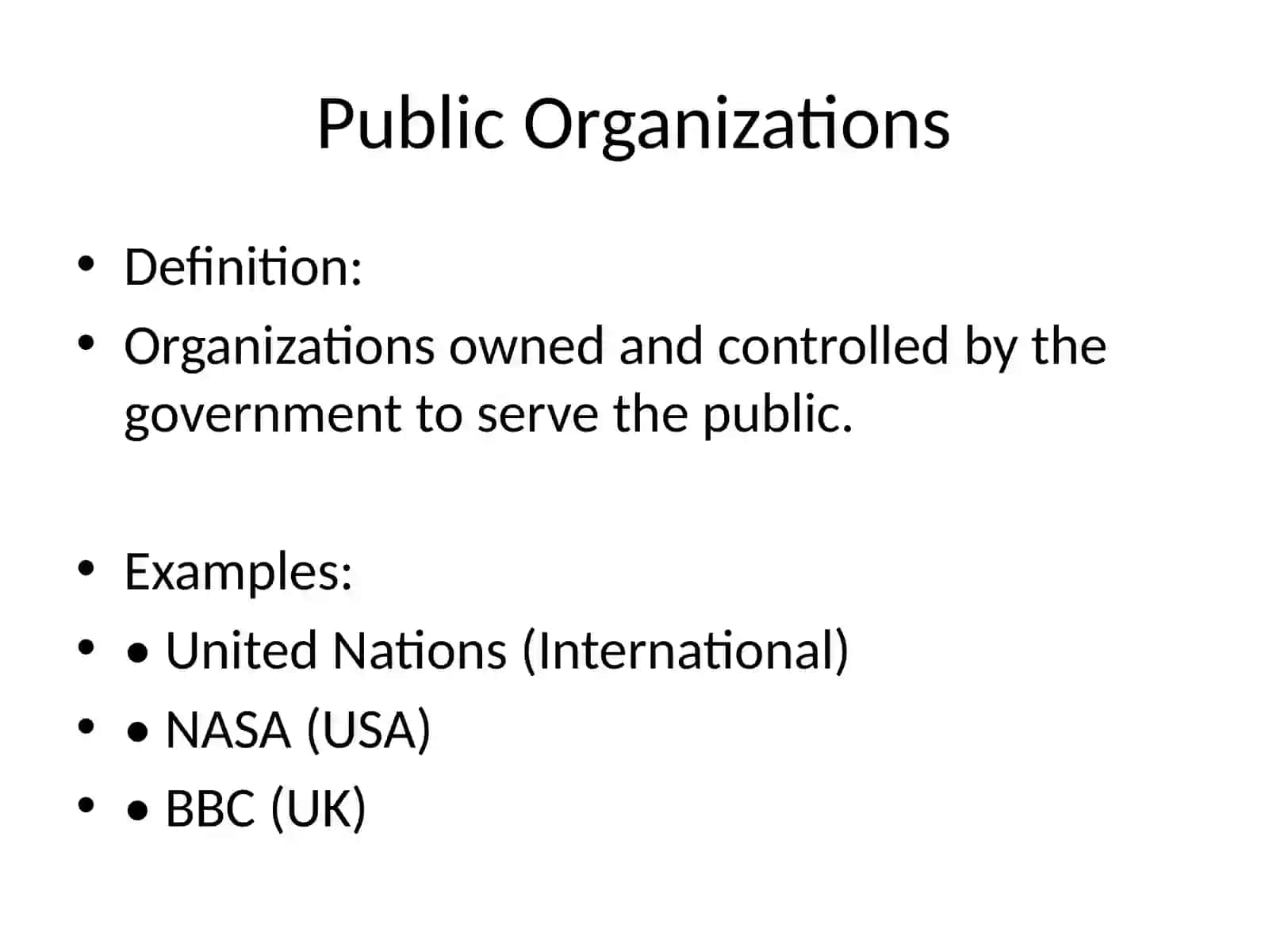 Types of Organizations 3