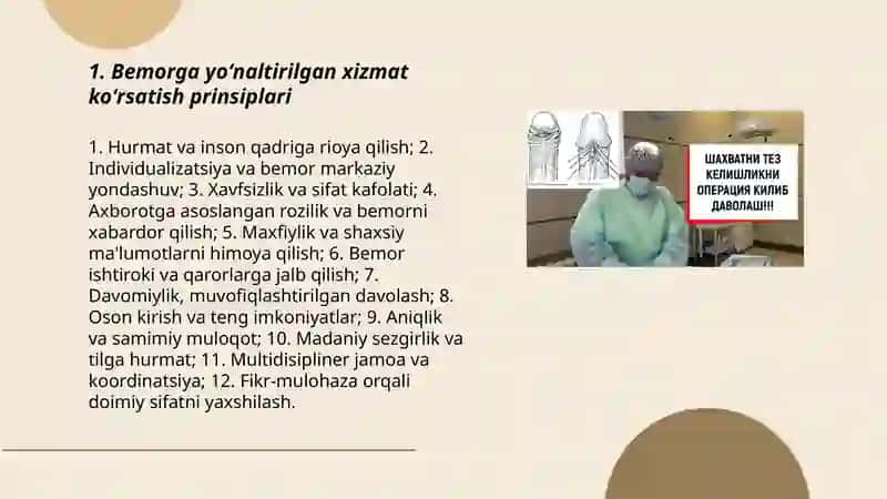 Davolash muassalarining ishlash prinsiplari 3
