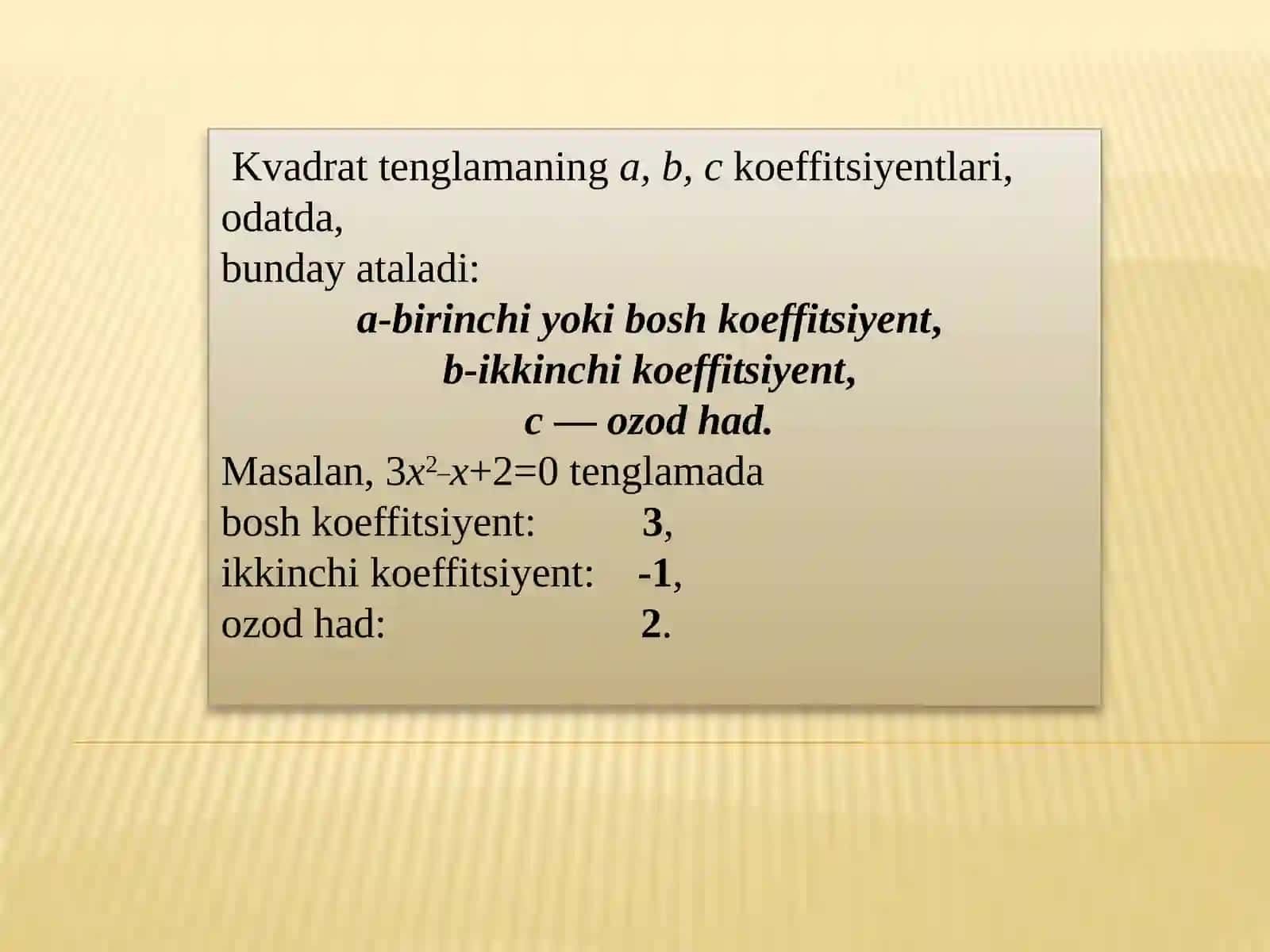 "Kvadrat  tenglama  va  uning  ildizlari" 3