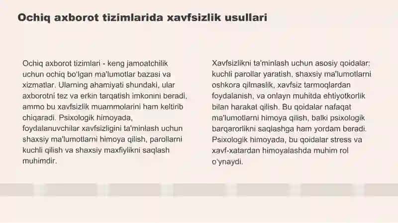 Ochiq ommaviy axbarot tizimlar sharoitida shaxsning psixologik o’z-o’zini himoyalashi 3