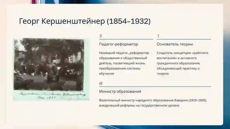 Педагогическая теория Георга Кершенштейнера: наследие немецкого реформатора 3