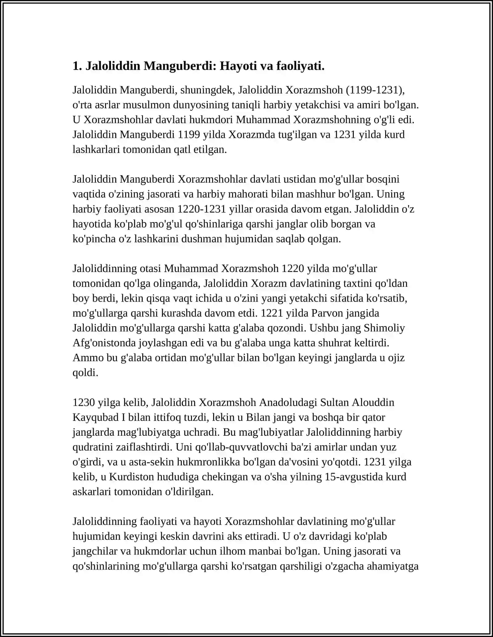 JALOLIDDIN MANGUBERDI VATAN HIMOYACHISI 3