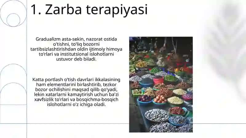 Bozor iqtisodiyotiga oʻtish modellari,ularning xususiyatlari 3