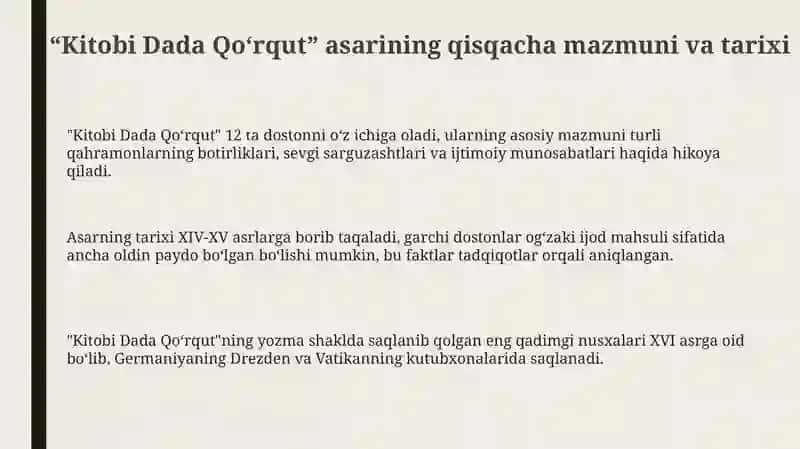 Kitobi Dada Qo‘rqut 3