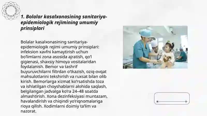 Bolalar kasalxonasining sanitar epidemiologik rejimi 3