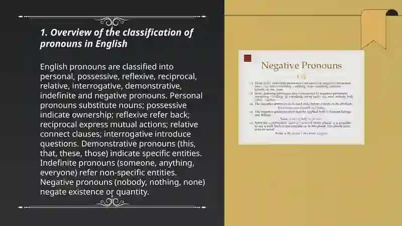 Classification of Pronouns 3