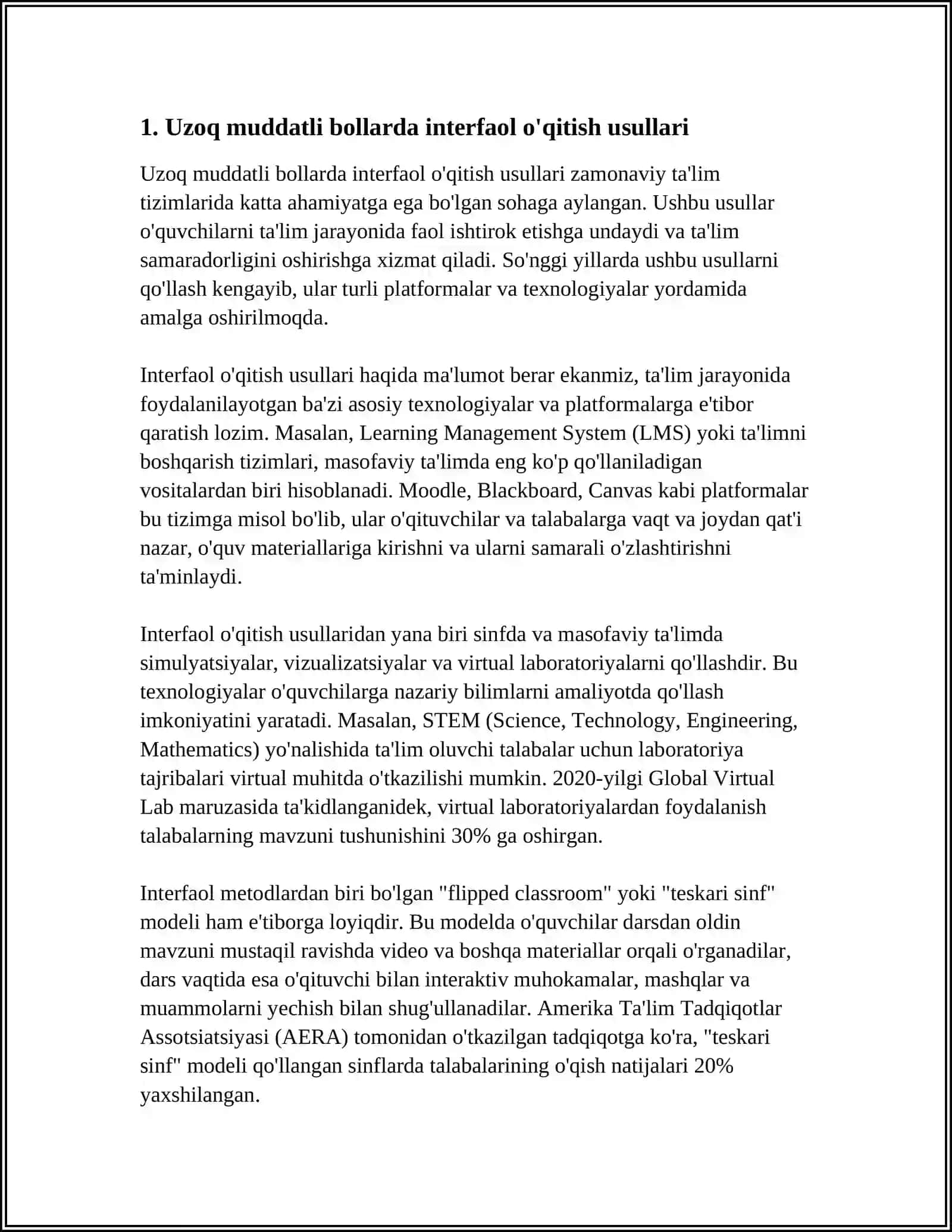 UZOQ MUDDATLI BOLLALARNI ÓQITISHDA FANLAR ARO MUNOSABATLAR 3