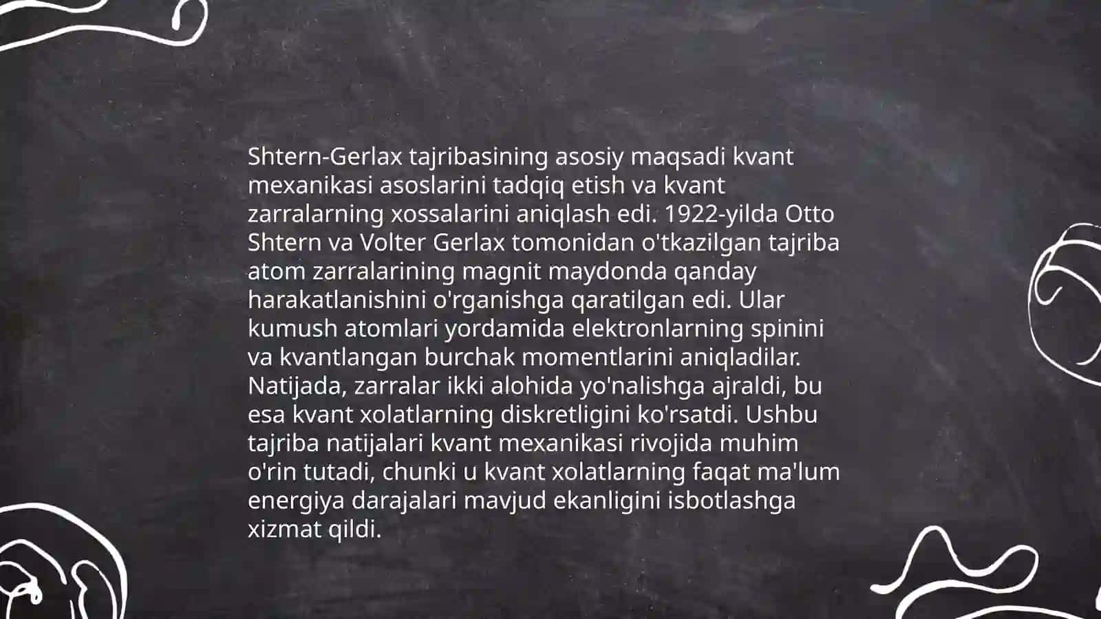 Shtern-Gerlax tajribasi 3