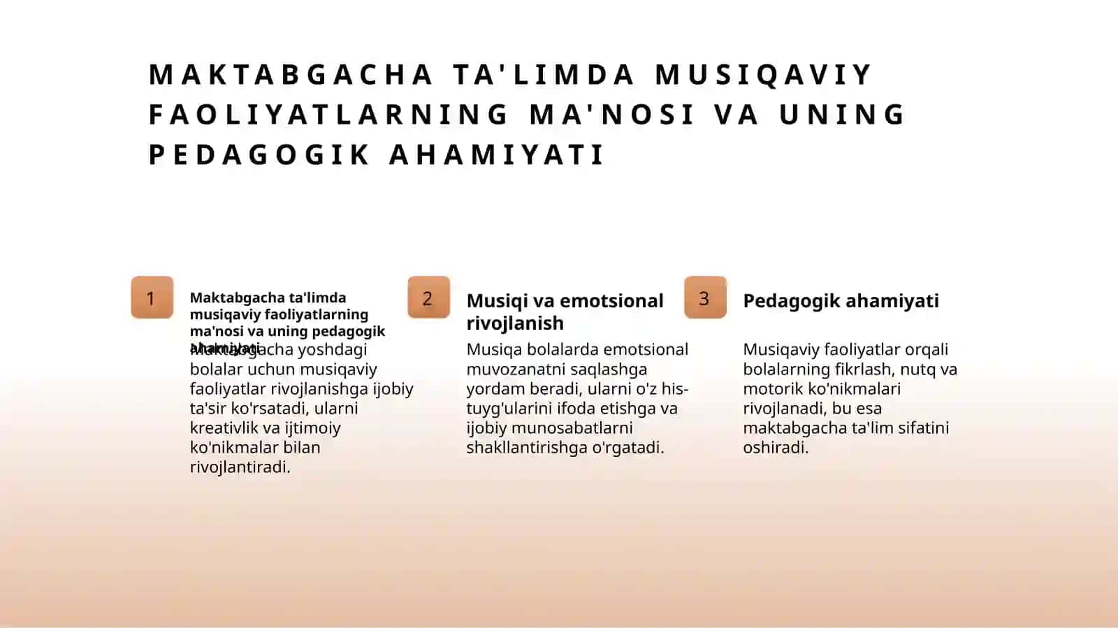 Maktabgacha ta'limda musiqaviy faoliyatlarning ma'nosi va uning pedagogik ahamiyati 3