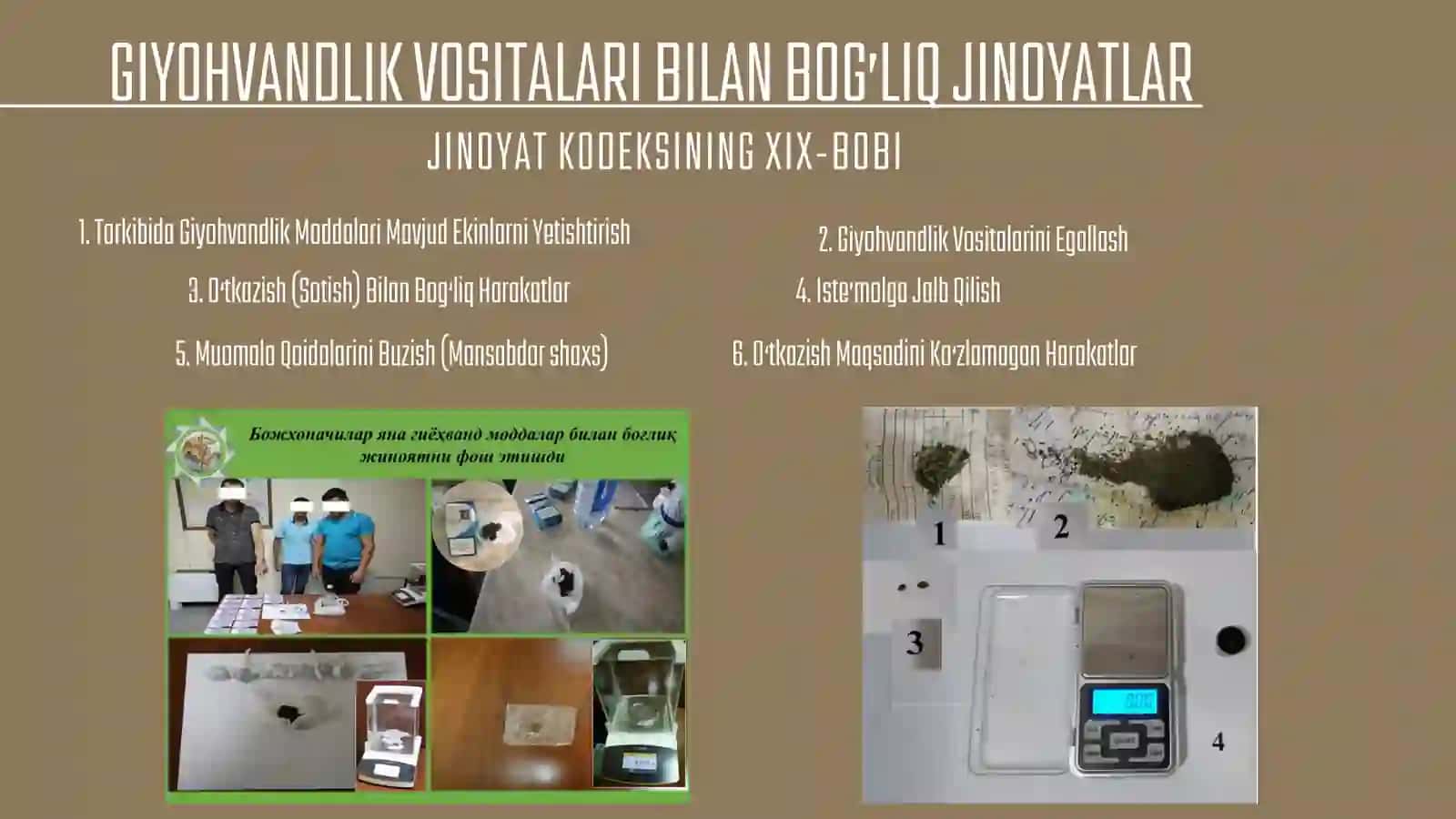 GIYOHVANDLIK VOSITALARI BILAN BOG’LIQ JINOYATLARNI TEGOV QILISH 3