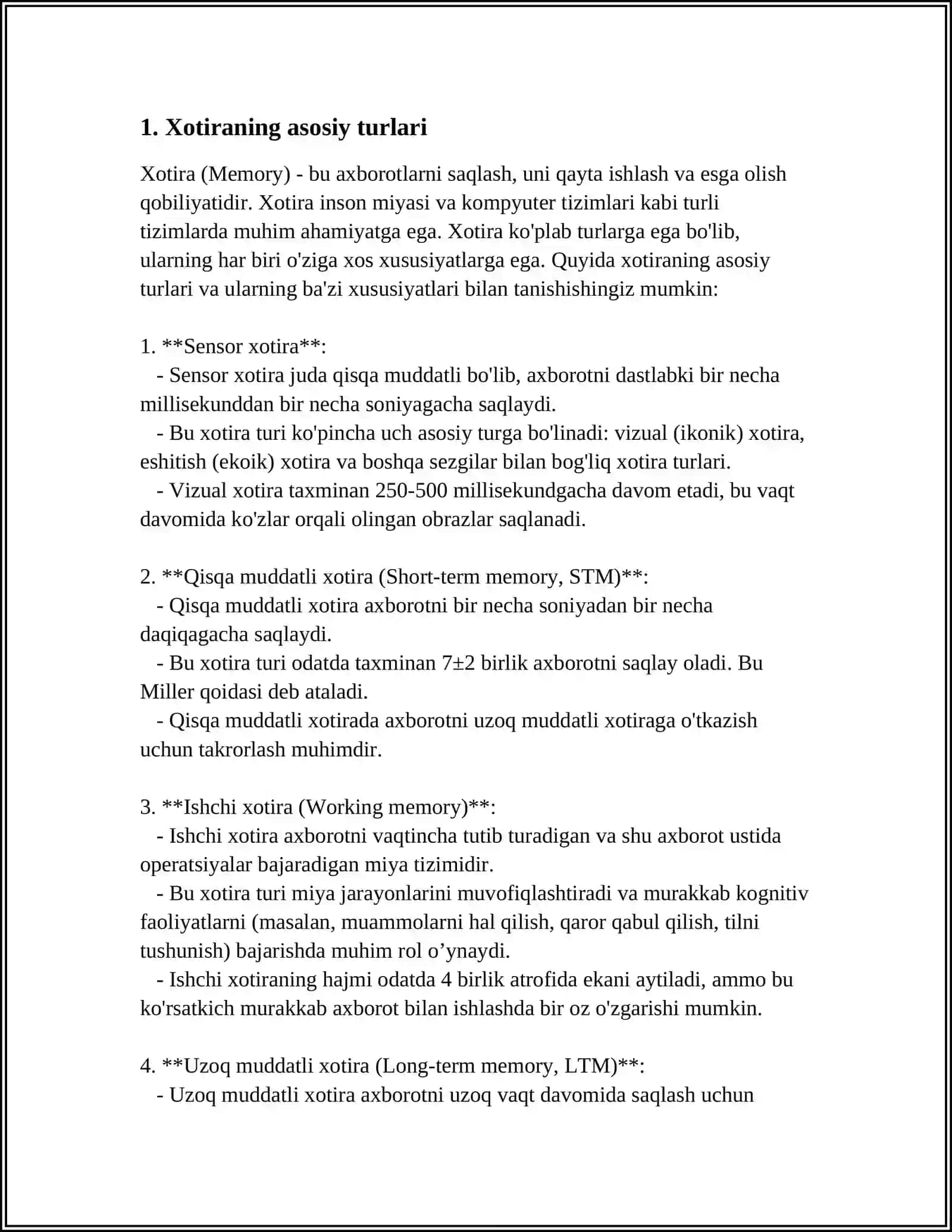Sensor xotira 3