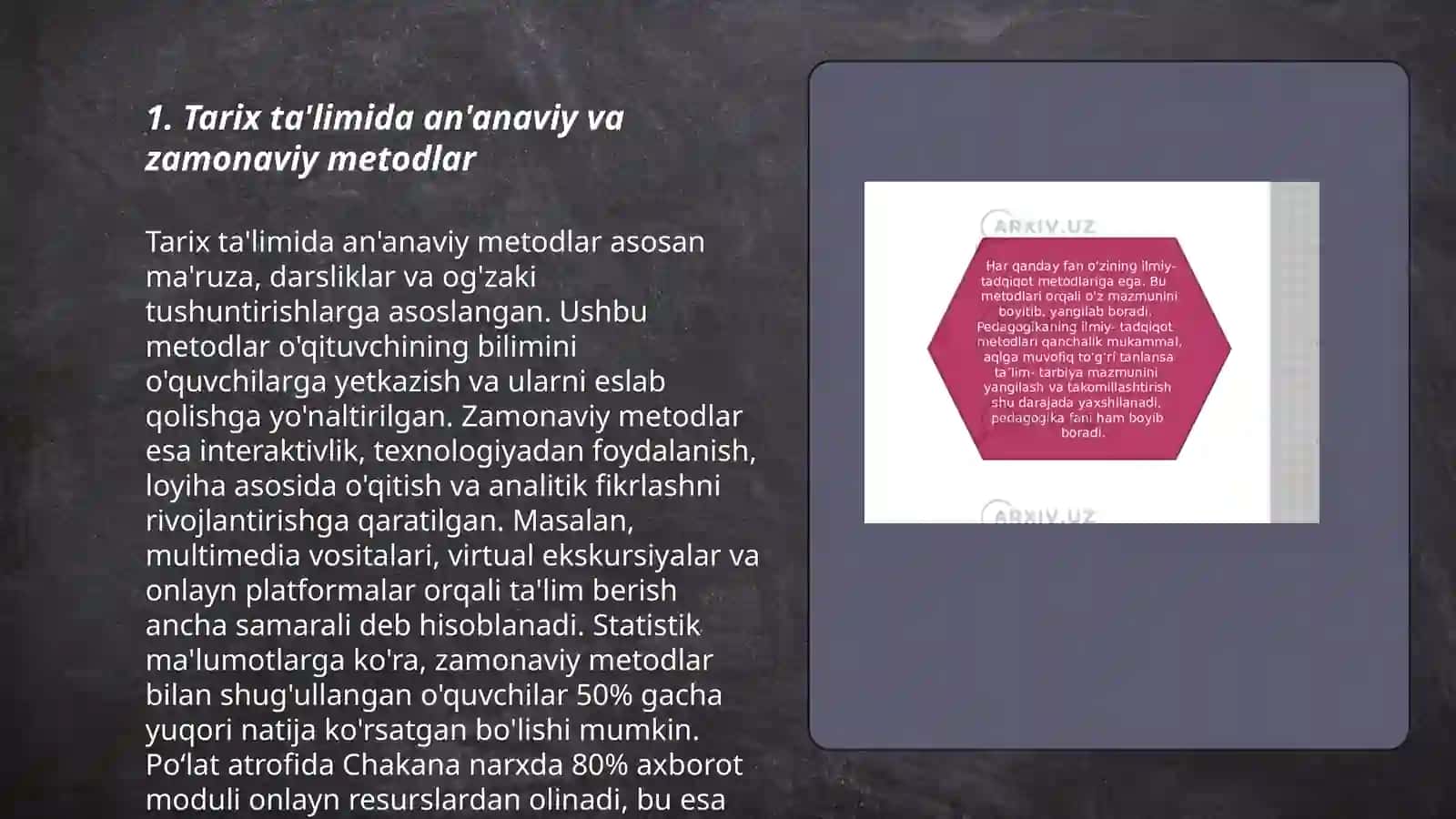 Tarix oʻqitishning metodlari va ularning klassifikatsiyasi 3