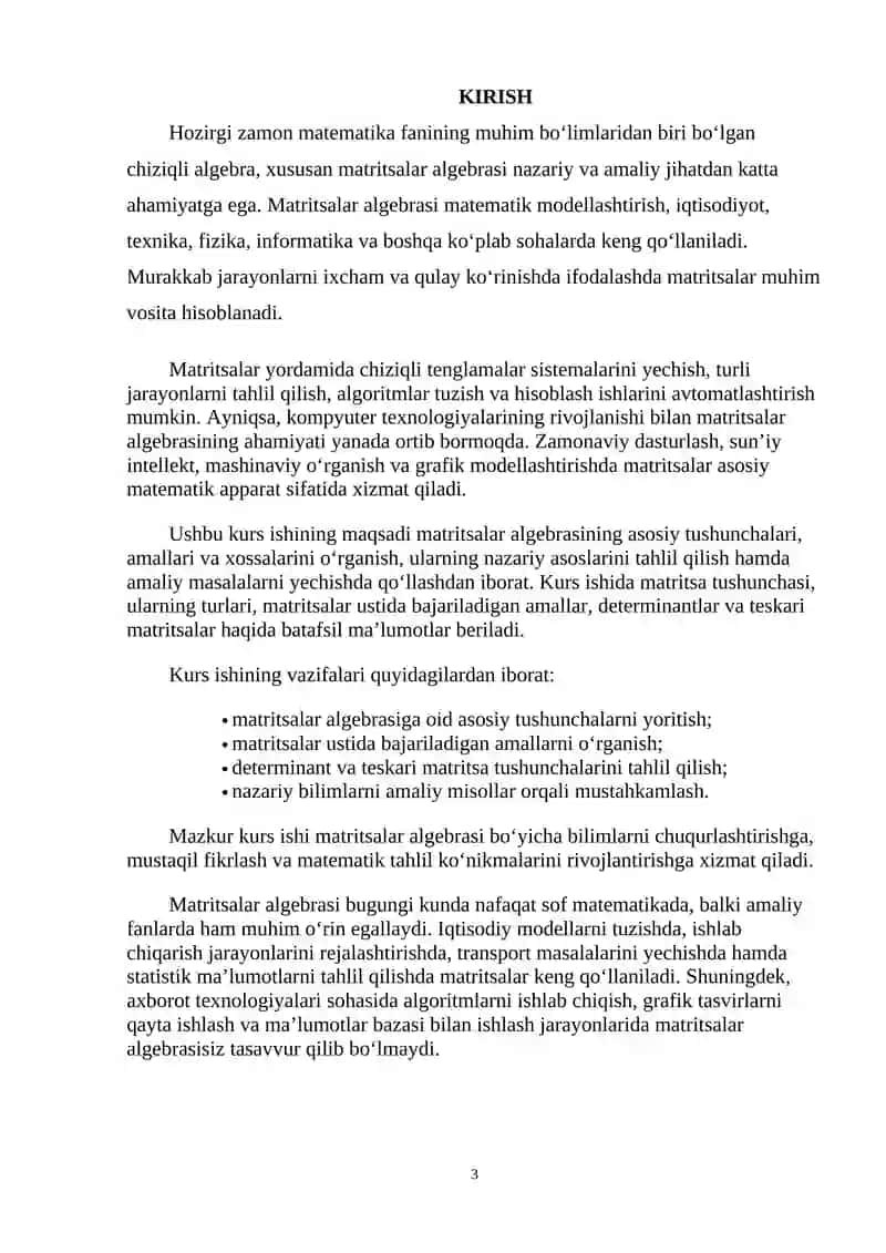 Matritsalar algebrasining iqtisodiy masalalarni yechishda qo`llanilishi 3