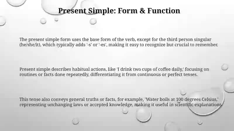 Present simple 3