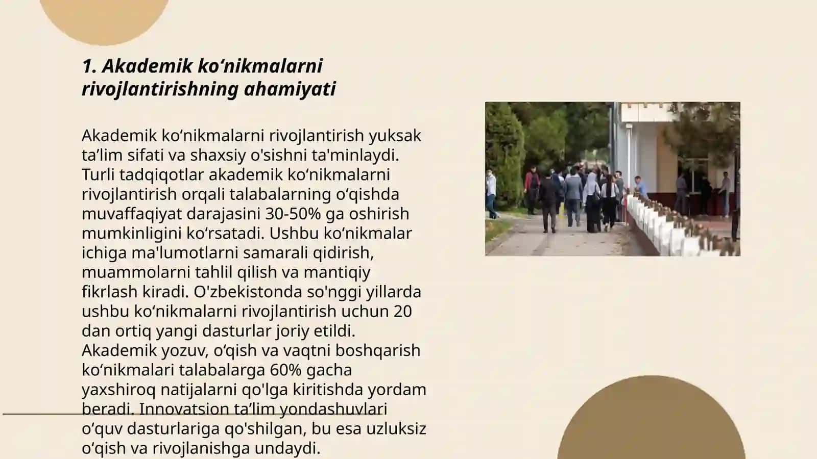 Akademik koʻnikmalarning talabalar faoliyatidagi ahamiyati va dolzarbligi 3
