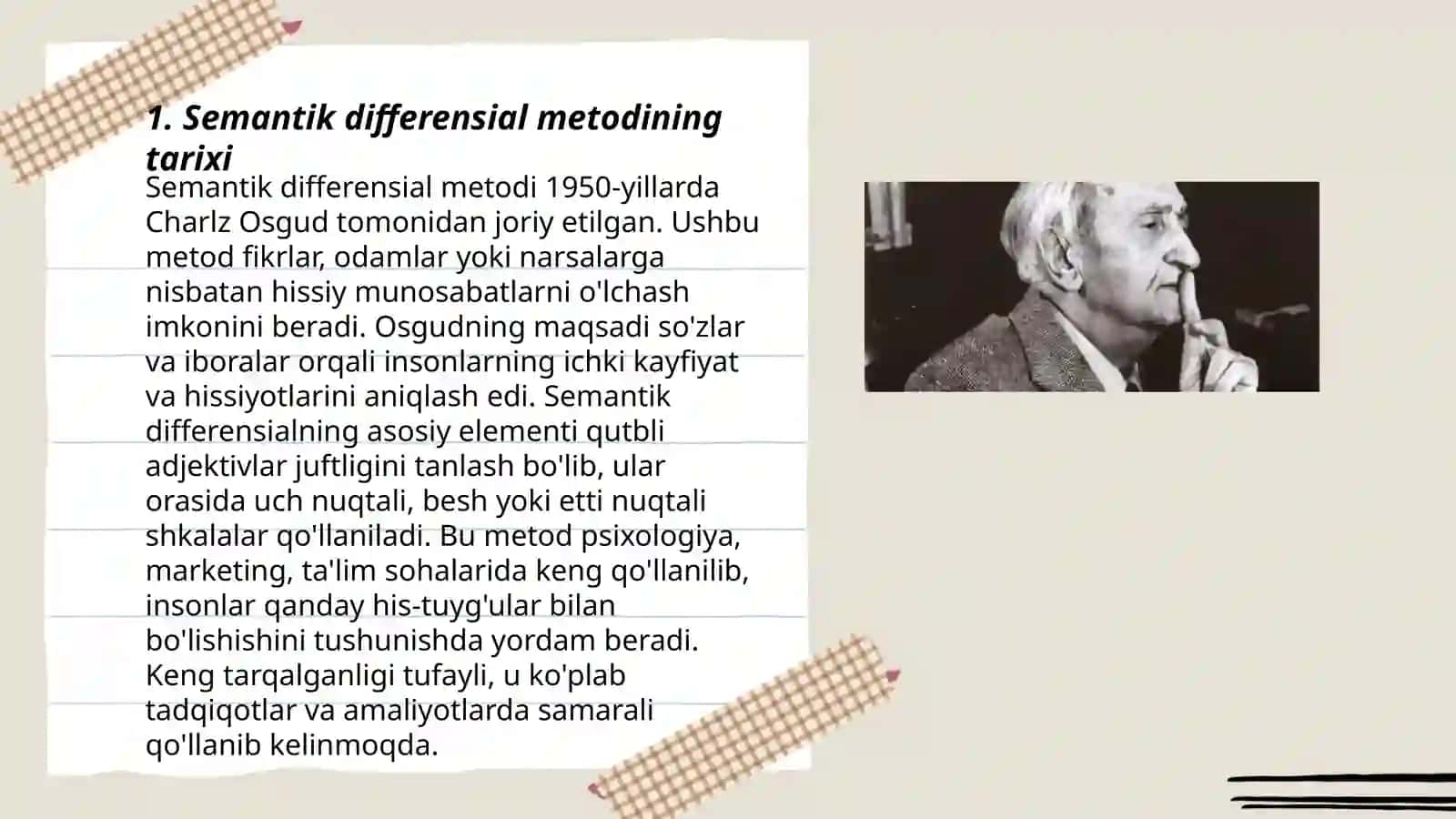 Semantik differensial metodi boʻyicha nutq birliklari semantikasini oʻrganish 3
