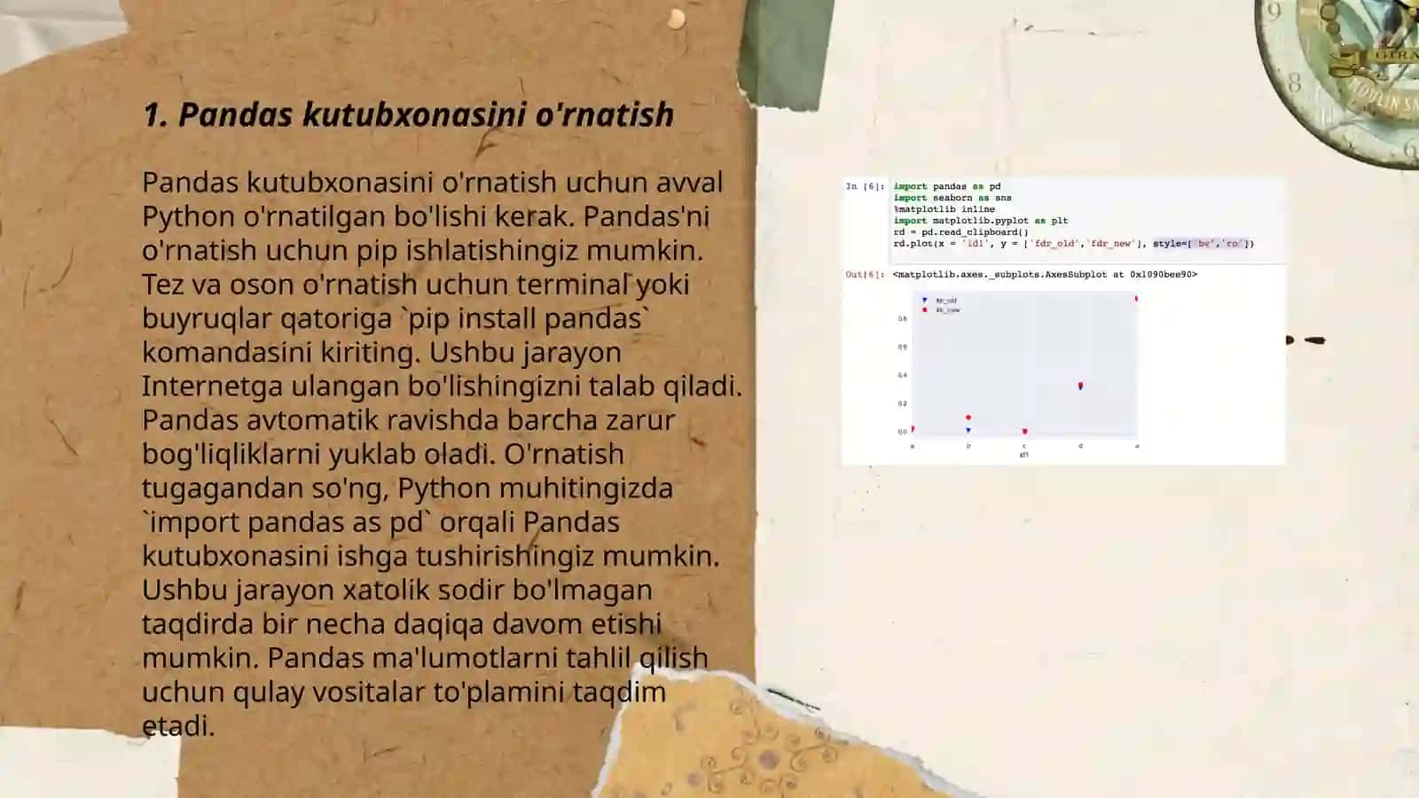 Pandas kutubxonasini o'rnatish 3