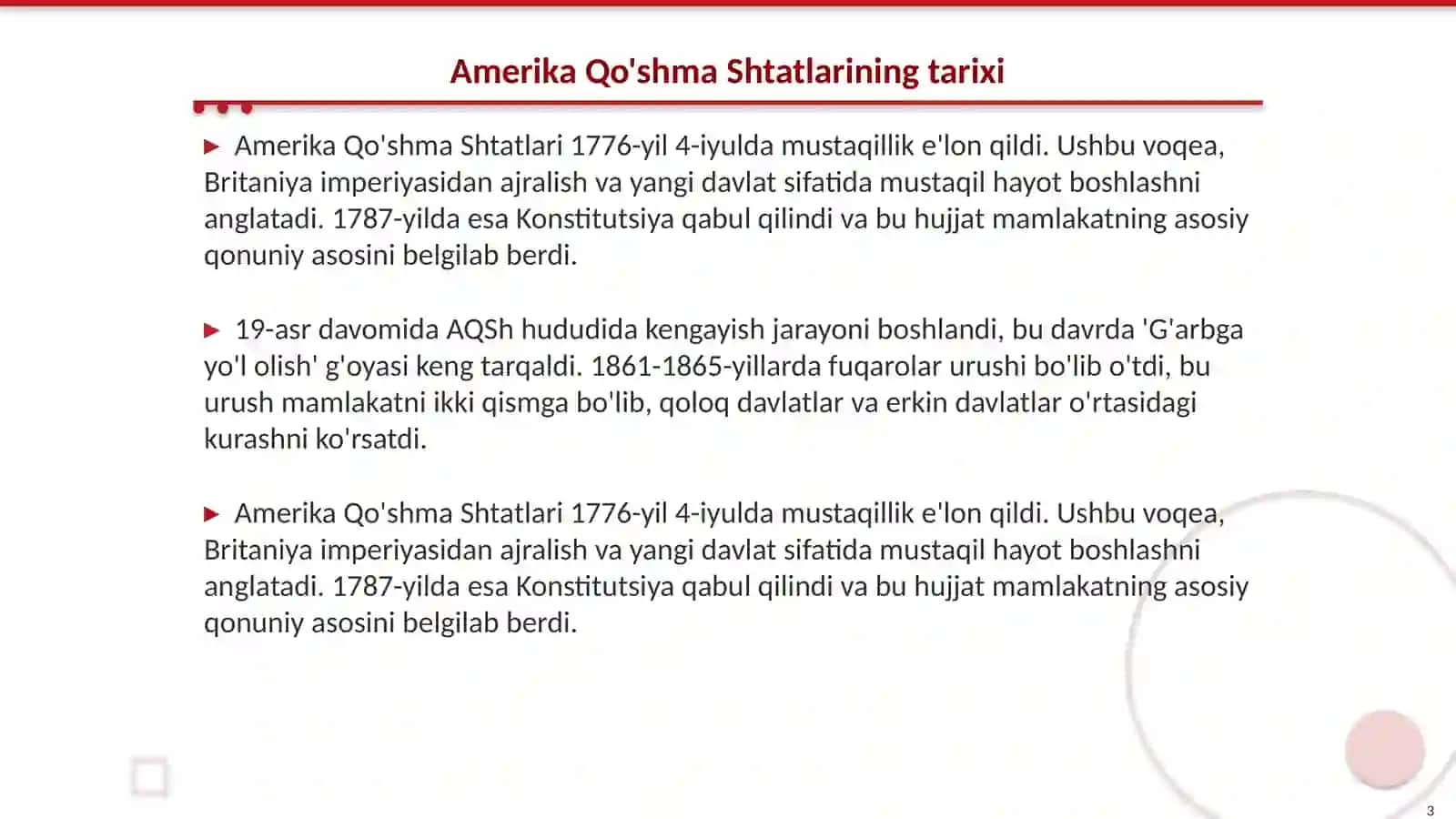 Amerika Qo'shma Shtatlari haqida umumiy ma'lumot 3
