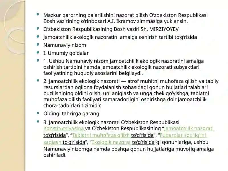 Mahalliy boshqaruv organlarining ekologik vakolotlari 3