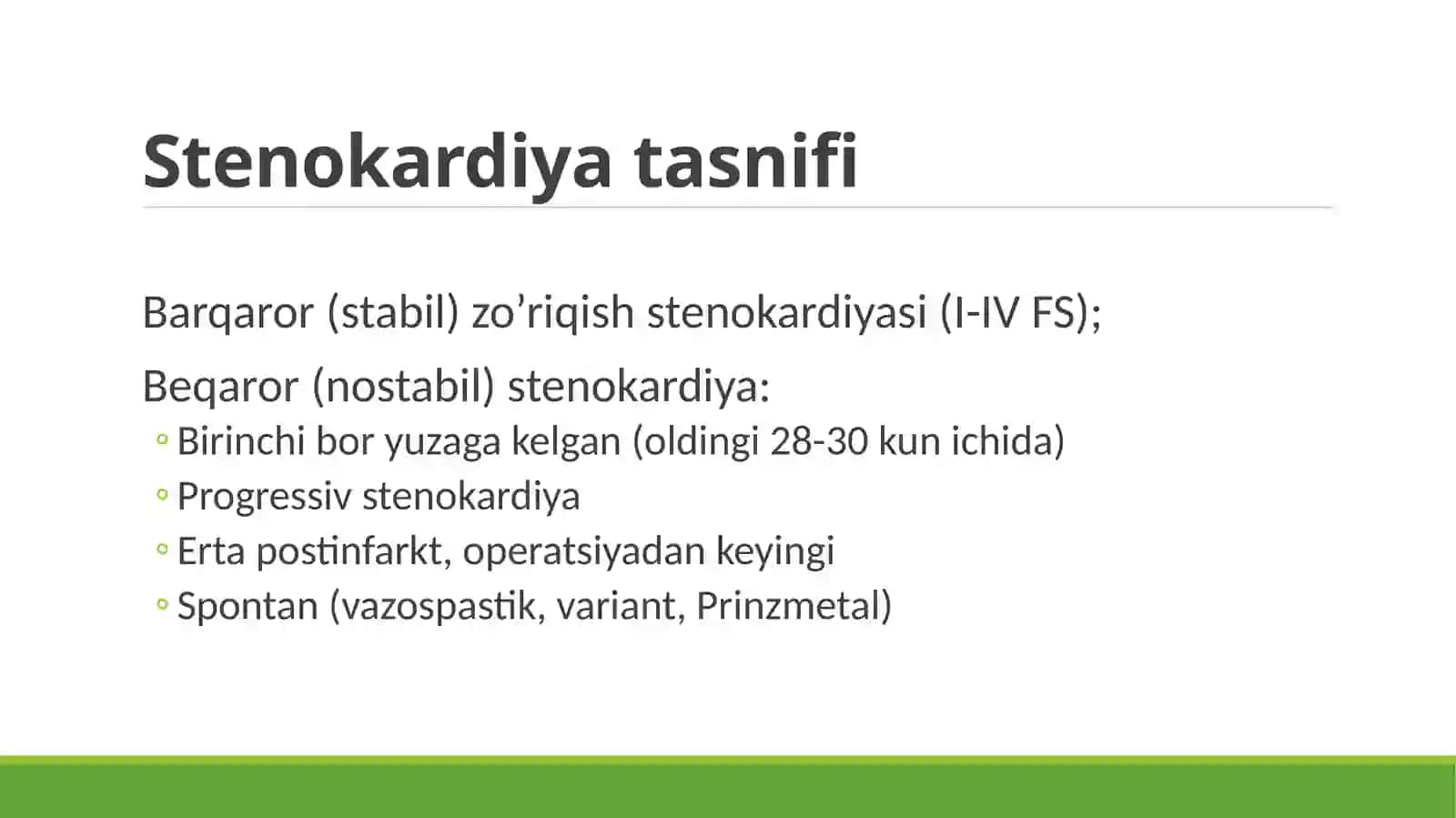 Yurakning ishemik kasalliklari tasnifi 3