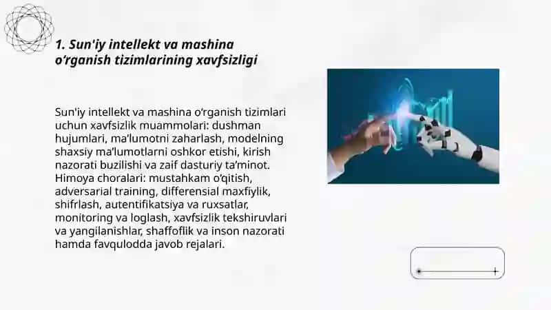 Sun'iy intellekt va mashina o‘rganish tizimlarining xavfsizligi 3
