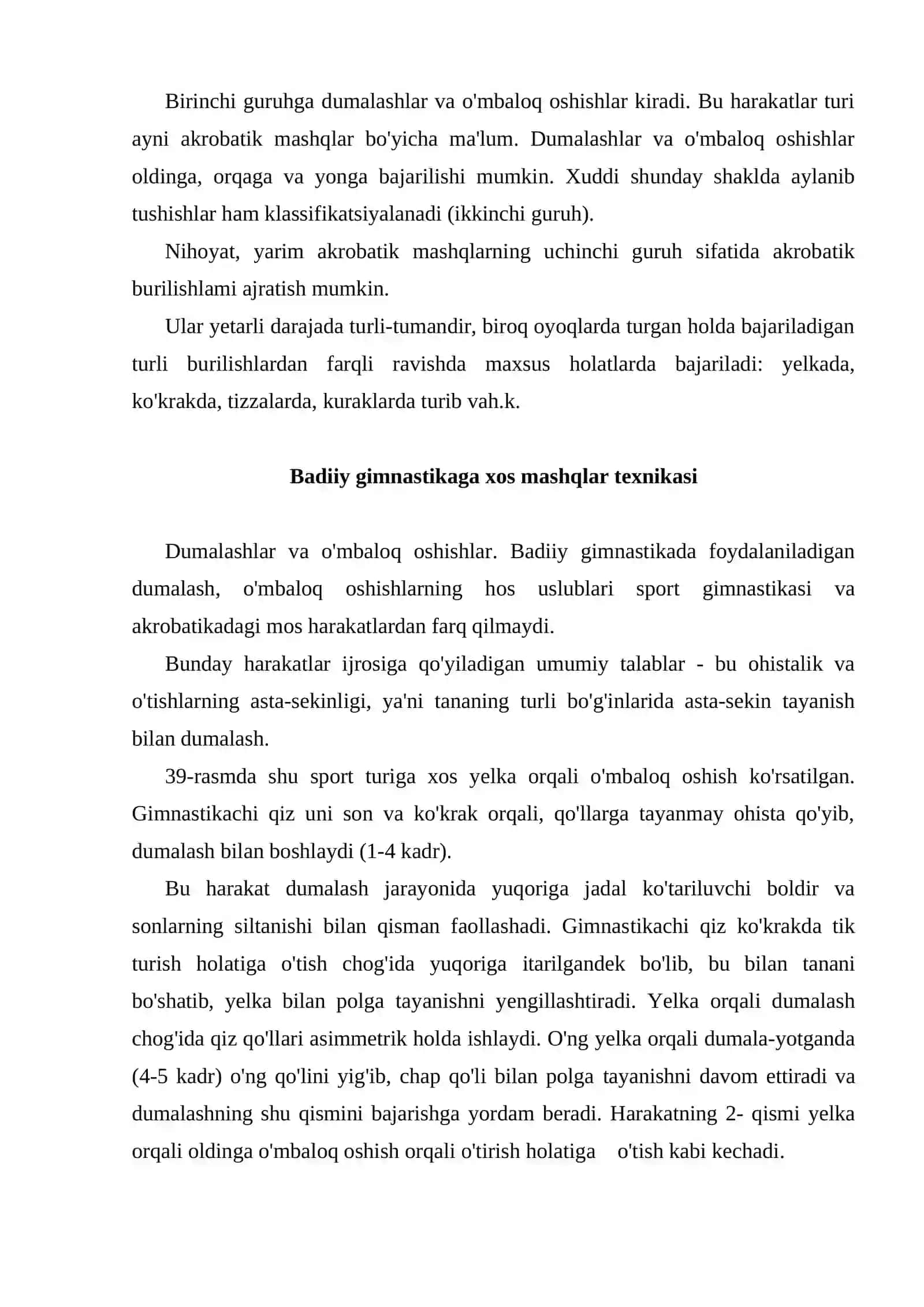 Gimnastikada akrobatik va yarim akrobatik mashqlar 3