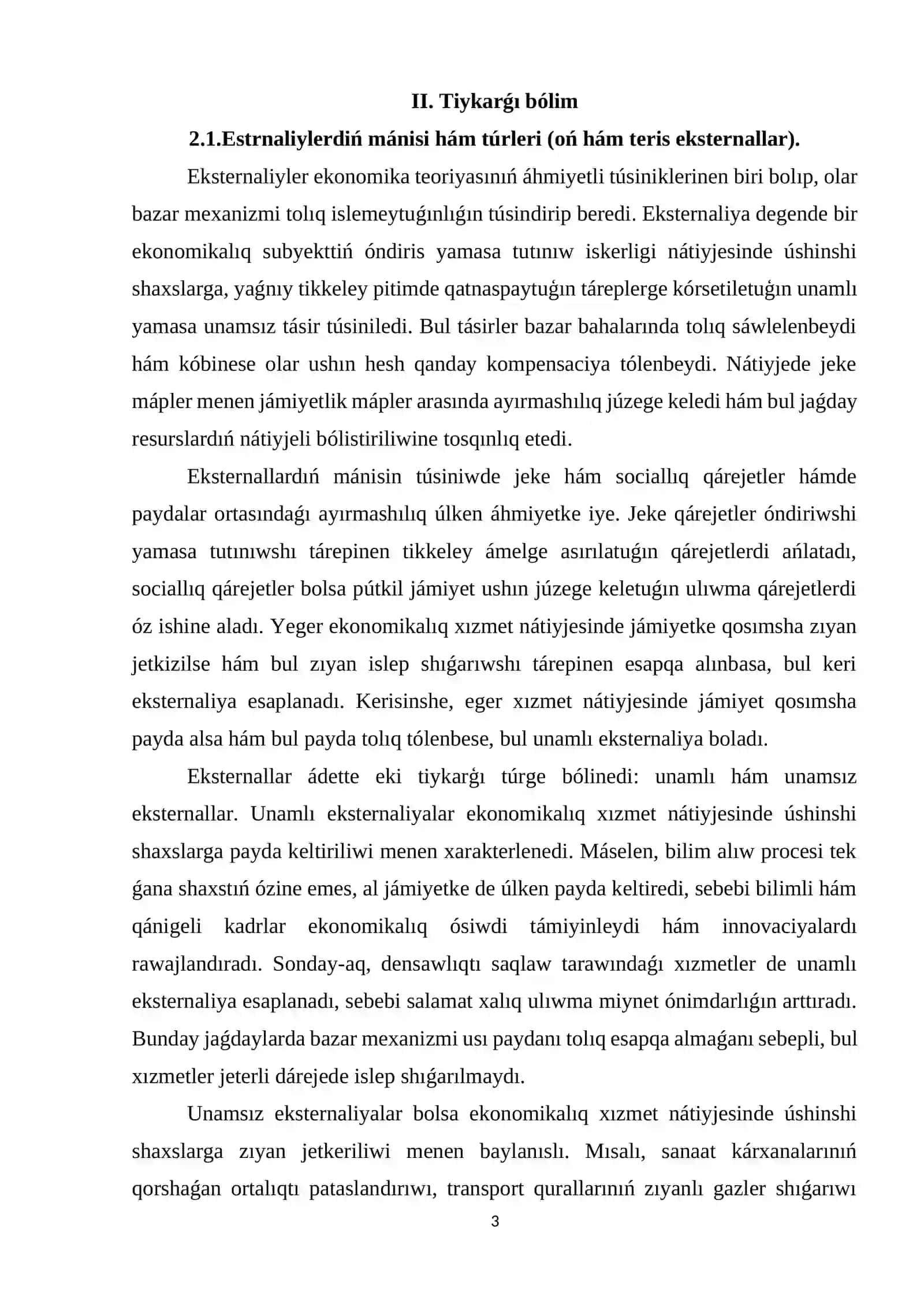 Eksternaliylar 3