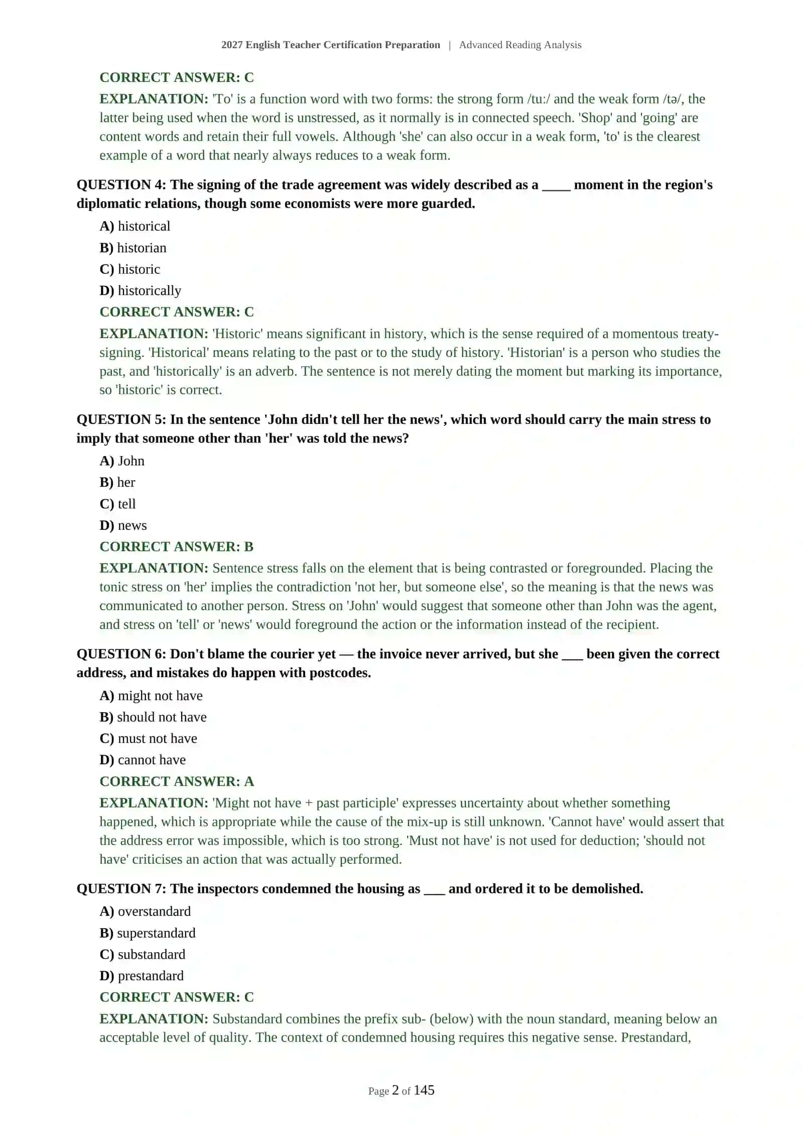 Advanced Reading Analysis 3