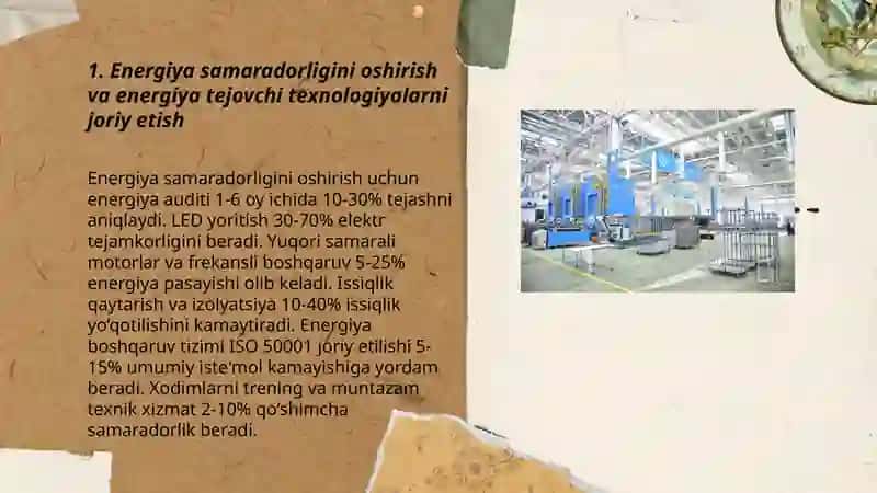 Sanoatda ishlab chiqarish xarajatlarini kamaytirish yo‘nalishlari 3