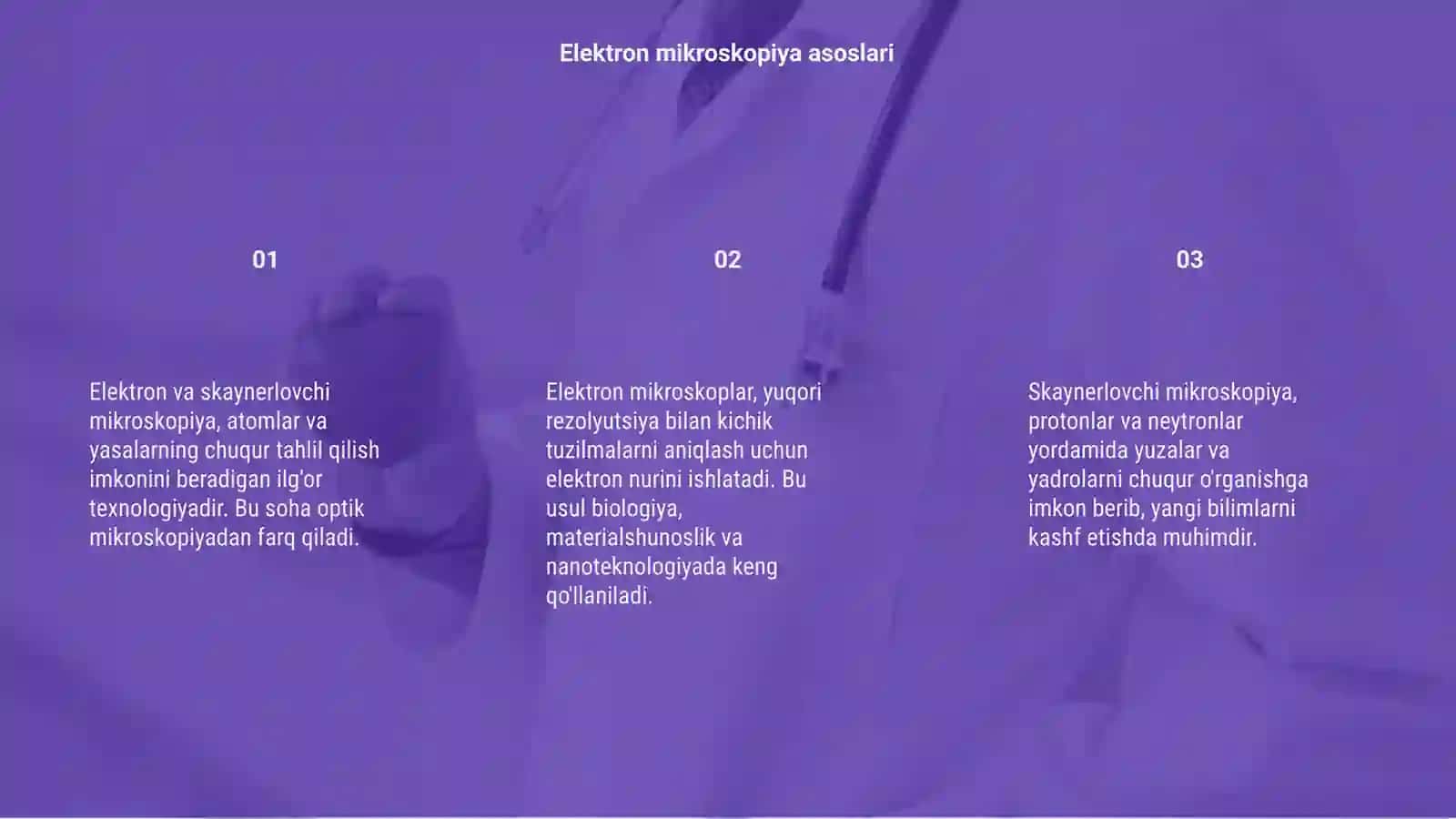 Elektron va skaynerlovchi mikroskopiya 3