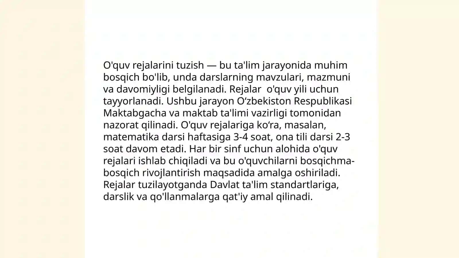 O'quv rejalarini tuzish 3