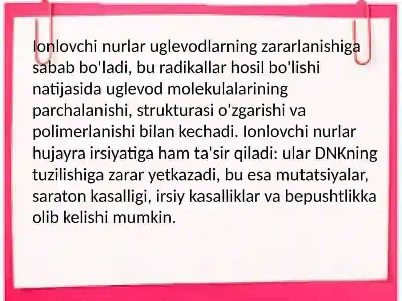 Raxmanova Charosning ionlantiruvchi nurlar biologiyasi 3