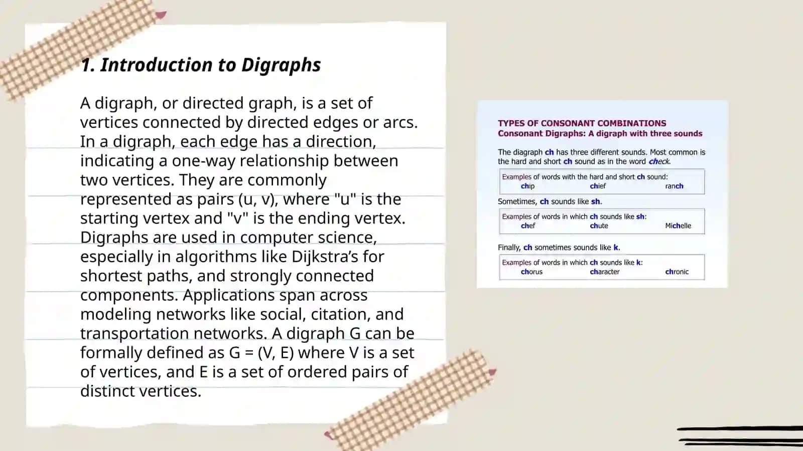 Digraphs and consonant letter combinations 3