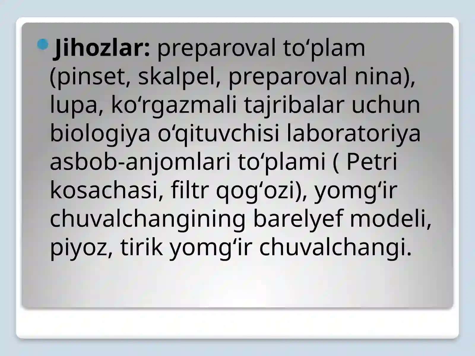 Yomg‘ir chuvalchangining tuzilishi, harakatlanishi varefleksini kuzatish 3