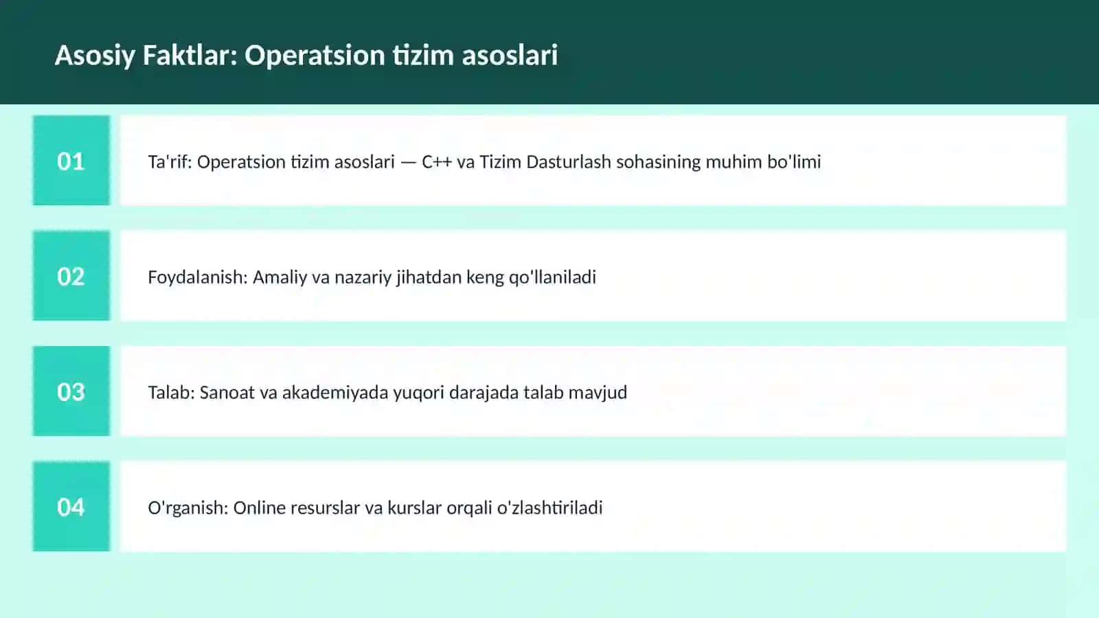 C++ VA TIZIM DASTURLASH 3