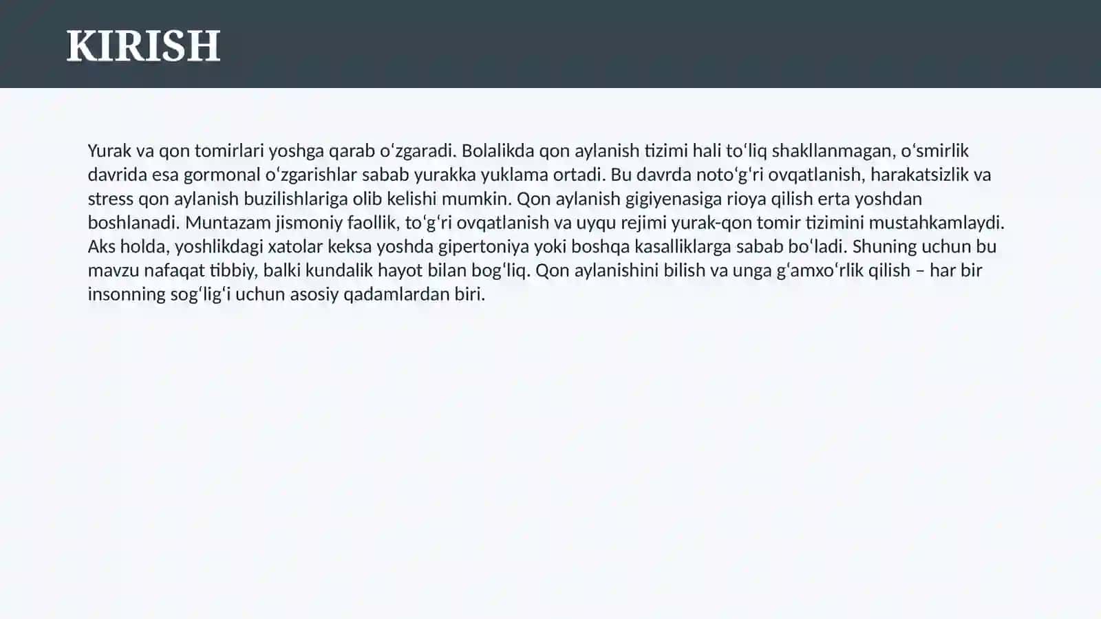 QON AYLANISHINI YOSH XUSUSIYATLARI VA GIGIYENASI 3
