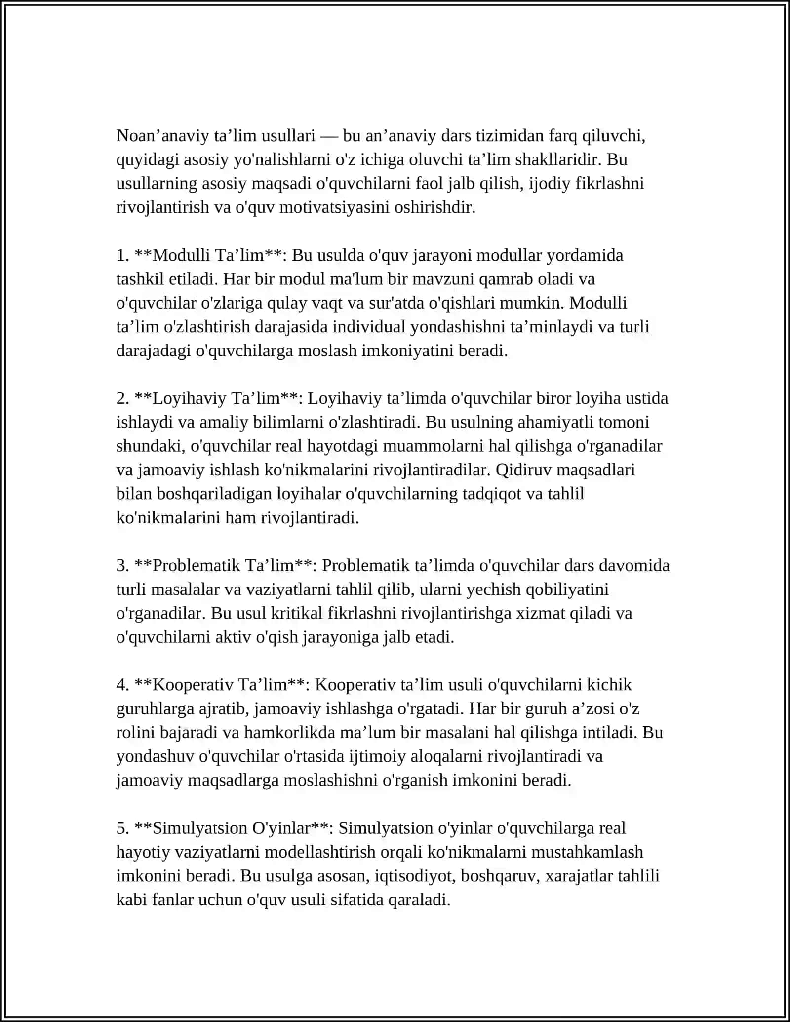 4-SINF ONA TILI DARSLARIDA NOANʼANAVIY USULLARDAN FOYDALANISH 3