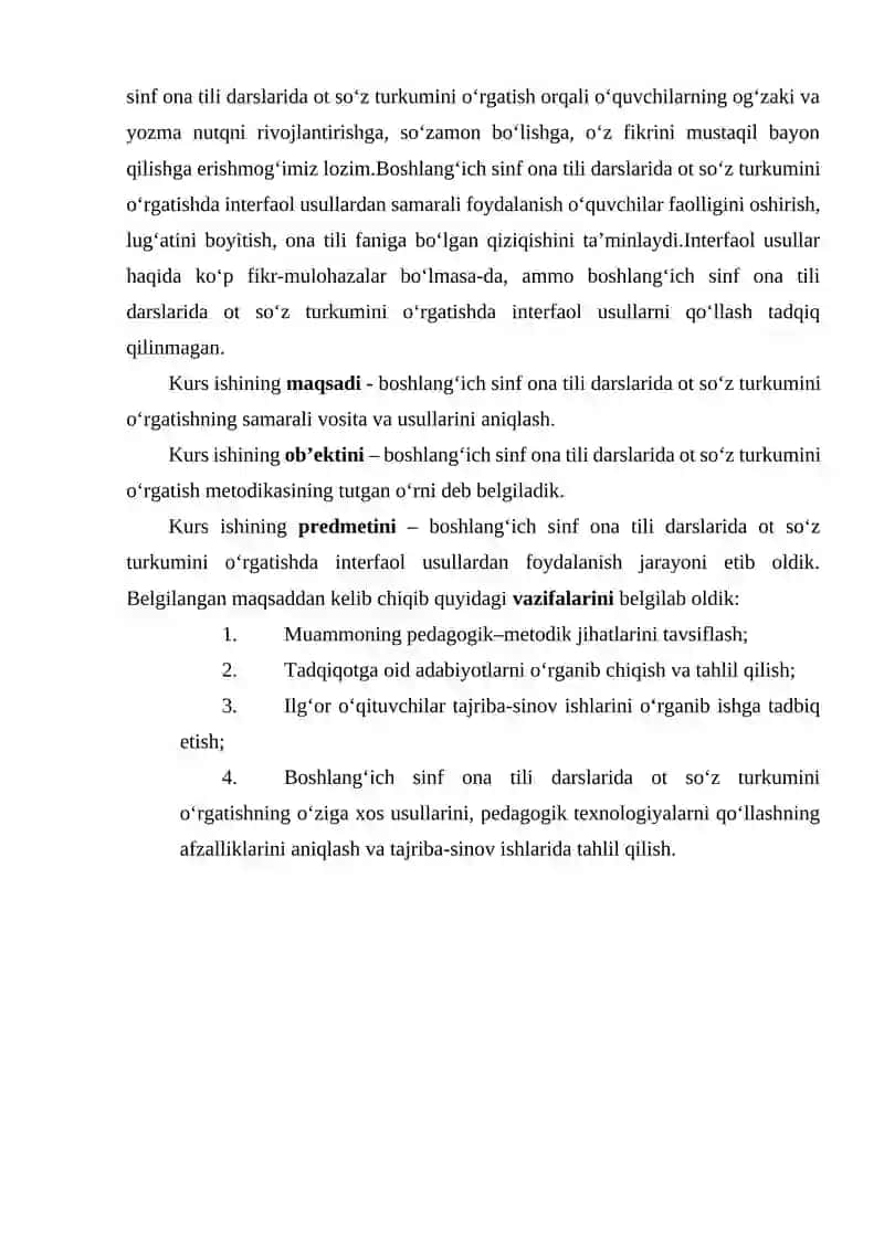 BOSHLANG'ICH SINFLARDA OT TURKUMINI O'RGANISHDAGI UZVIYLIK VA UZLUKSIZLIKNING TA'MINLANISHINI TAHLIL QILISH 3