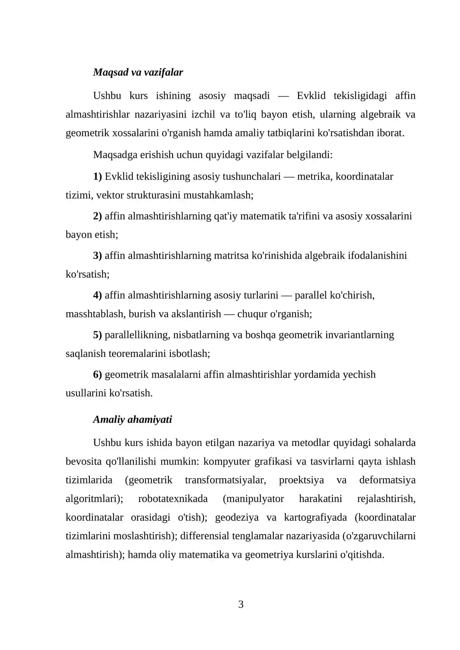 Evklid tekisligida affin almashtirishlar 3