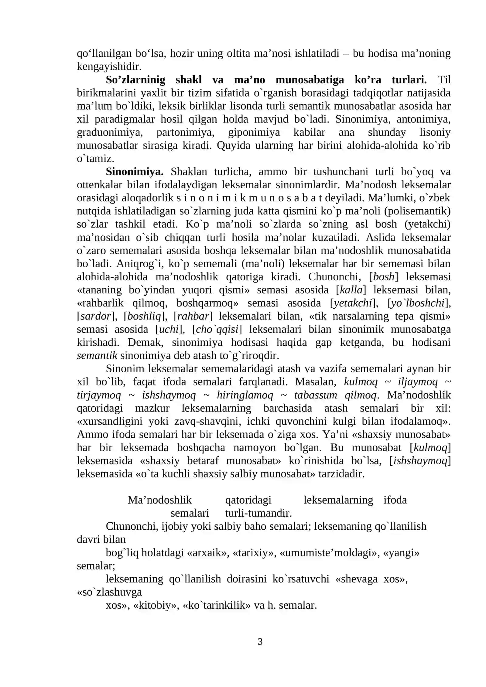 MA’RUZA: So‘zning leksik ma’nosi. Etimologiya 3