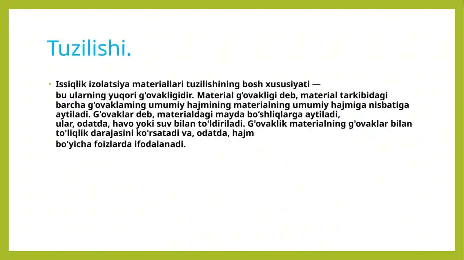 Pardozlash va issiqlik izolyatsiya materiallari 3