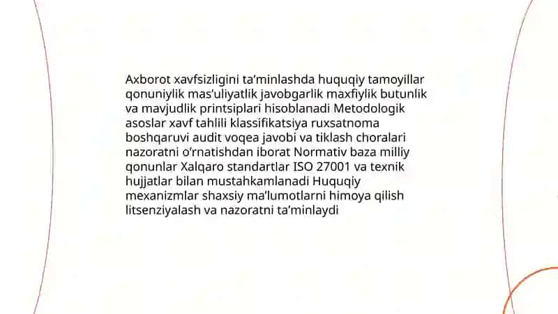 Axborot xavfsizligi taminlashning huquqiy metodologik asoslari 3