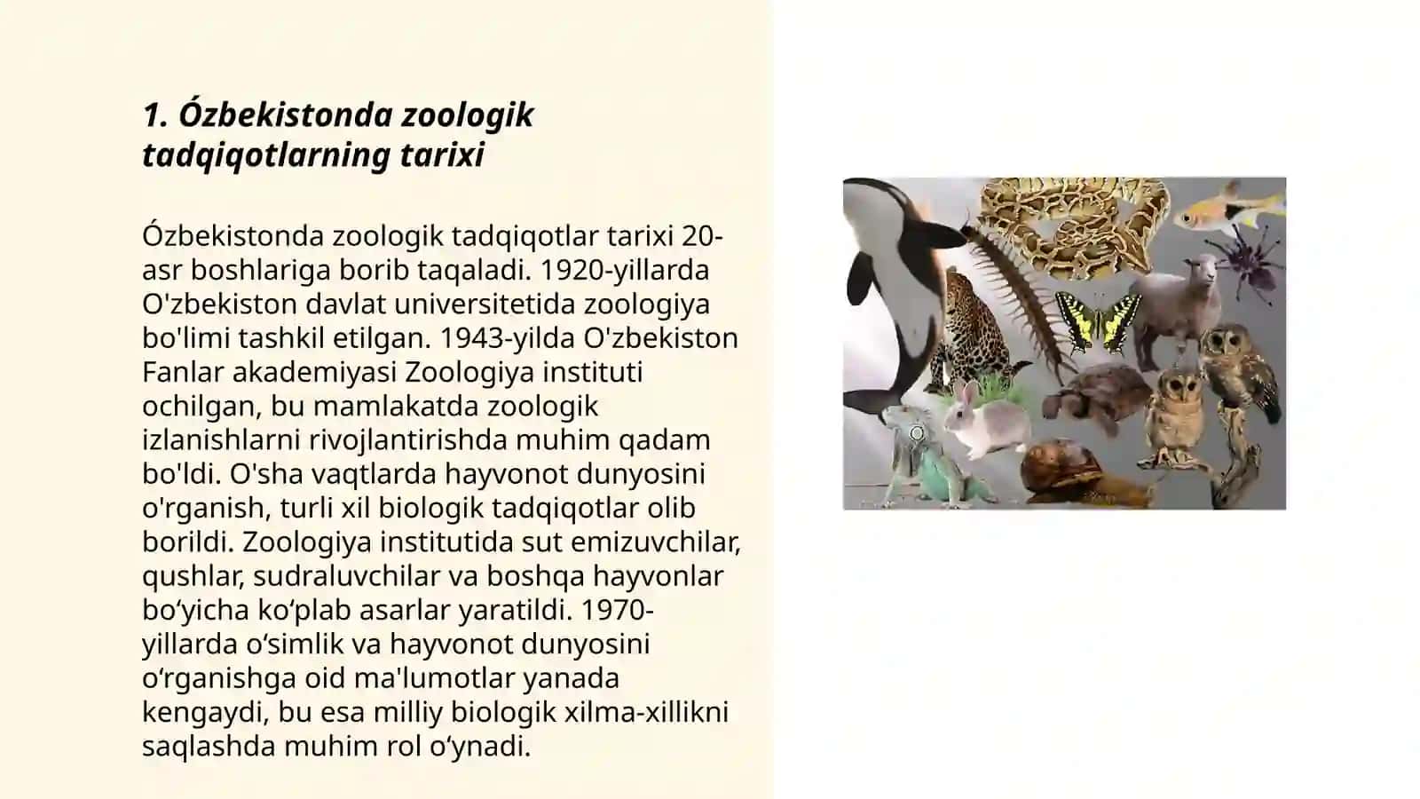 Ózbekistonda zoologik tadqiqotlarning rivojlanishi 3