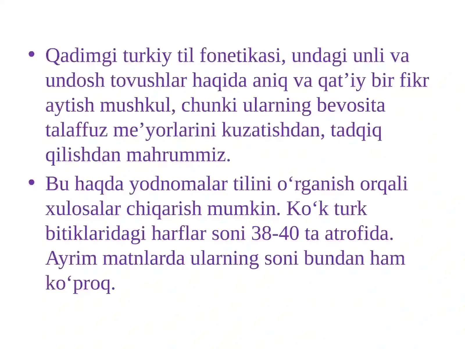 Qadimgi turkiy tilning fonetik xususiyatlari 3